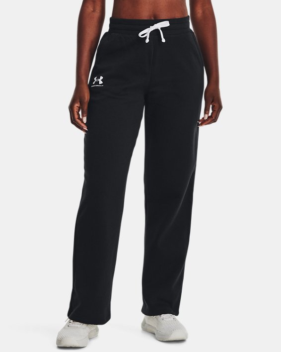 Women's UA Rival Fleece Pants, Black, pdpMainDesktop image number 0
